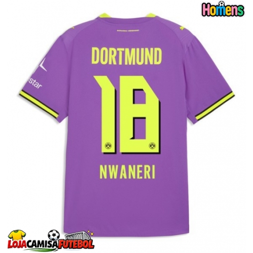 Camisa de Futebol Borussia Dortmund Ethan Nwaneri #18 Equipamento Alternativo 2026-27 Manga Curta